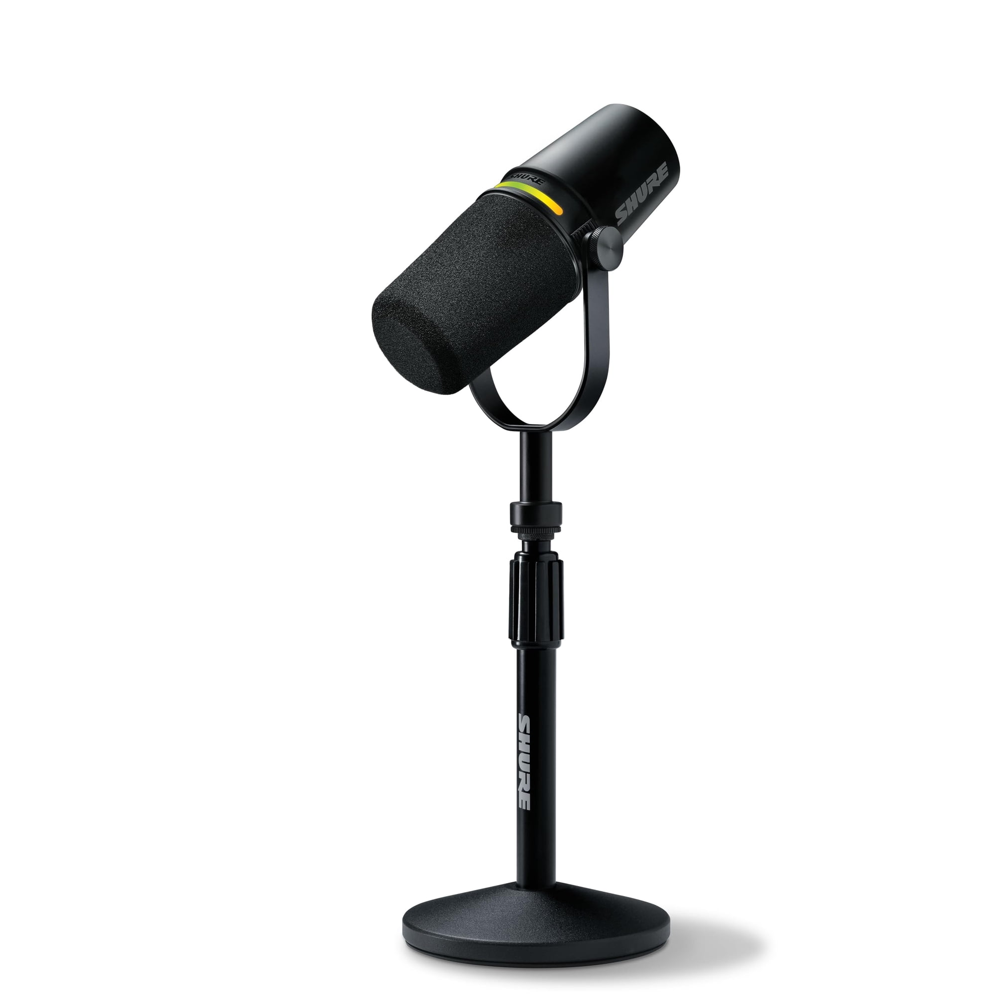 Micrófono Shure Mv7+ Podcast Dynamic Con Soporte Negro