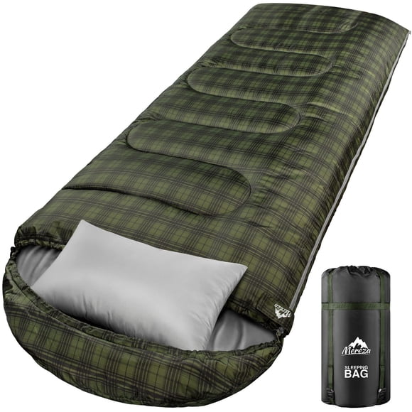 Bolsa de Dormir MEREZA Invierno 0 Grados para Adultos y Niños con Almohada