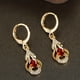 thumbnail image 1 of Women's Elegant Zircon Drop Earrings 18K Gold Plated Ear Jewelry Banquet Dinner Decor For Women Girls, 1 of 3