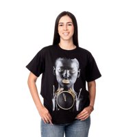 Sigel - Polera Mujer Oversize Estampado Golden Clock Negro Talla M