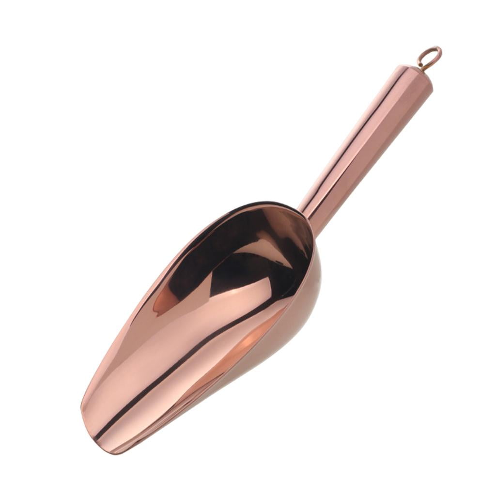 Fiocias - Pala De Acero Inoxidable Para Alimentos, Para Frijoles, Barra De Frutos Secos, Rosa Dorada