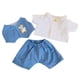 thumbnail image 1 of Conjunto De Pantalones Y Chaleco Con Figura De Felpa, Camisa Con Las Manos Puestas, Vestido DIY Para Muñecas De 37cm, 1 of 3