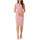 thumbnail image 2 of INSPIRE CHIC Vestido de Tubo para Mujer Regreso a Clases Atuendo de Maestra Vestido Profesional de Oficina sin Mangas Rosa L, 2 of 6