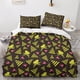 thumbnail image 2 of Juego de ropa de cama estampada Entemah Exotic Prints, juego de funda nórdica, funda de edredón de tartán con estampado 3D, 3 piezas para niños, adolescentes y niños, funda de edredón con ci, 2 of 3
