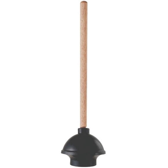 Taza negra Plunger LDR Industries de 6 pulgadas con mango de 41 cm