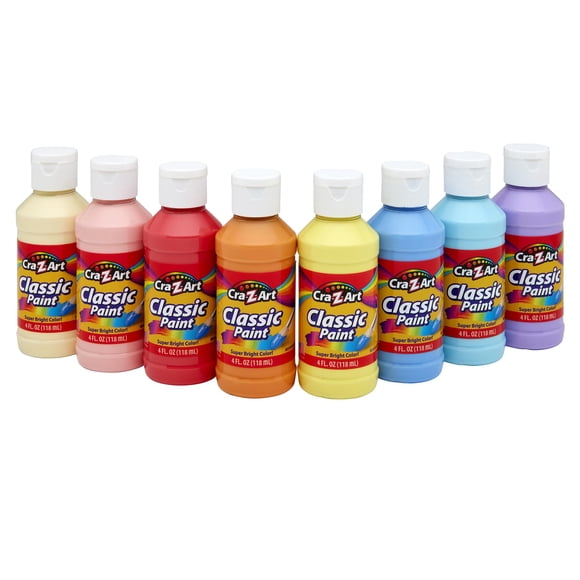 Pintura Cra-Z-Art 8 × 118 ml Colores Pastel Lavables