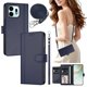 thumbnail image 2 of Funda Billetera Delgada para Oneplus N6 4G, Cuero Sintético, Azul, 2 of 6