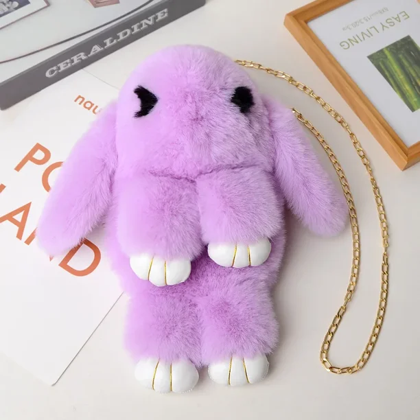 Cute Plush Rabbit Single Shoulder Bag Crossbody Bags Japanese Bunny Stuffed Rabbit Toy Children School Backpack Kids Gift Toys