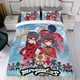 thumbnail image 4 of MIRACULOUS-ladybug Conjunto de sábanas temático, trío de piezas, cómodo y amigable con la piel, diseño único, regalo de decoración para el hogar para familiares, amigos y fans,140X210cm, 4 of 6