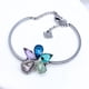 thumbnail image 2 of Pulsera Flor Cristal Austriaco Colores, Circón Blanco Regalo Plateado 6 Cm 19 Cm, 2 of 8