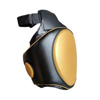 Magideal - Almohadilla De Protección Del Muslo De Kickboxing Con Correas Ajustables Pu Cuerpo De Cuero Protector De Patada De Patada Para Entrenamiento Taekwondo Gold Left