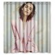 thumbnail image 1 of Cortina de ducha de baño con ganchos, elegante y sexy, de Emilia Clark, actriz, tamaño 66 x 72 pulgadas, 1 of 3