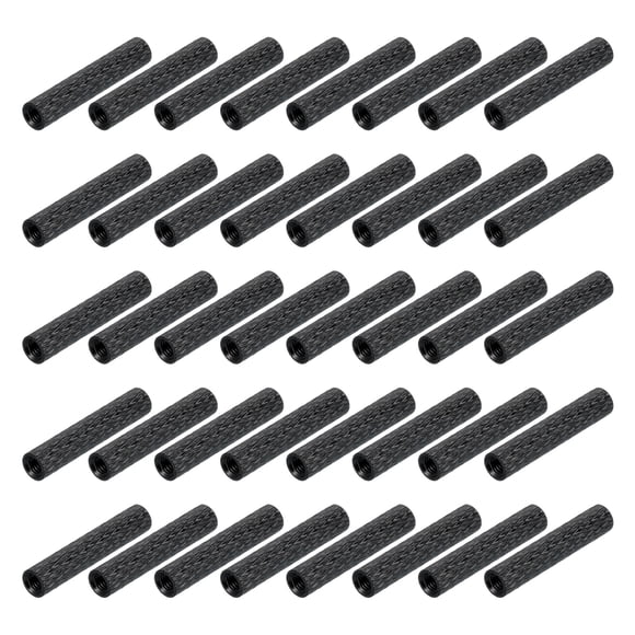 50 piezas M3 x 25mm Espaciador Moleteado de Aluminio para Drone RC Cuadricóptero FPV Drone Piezas DIY (Negro, 5mm OD)