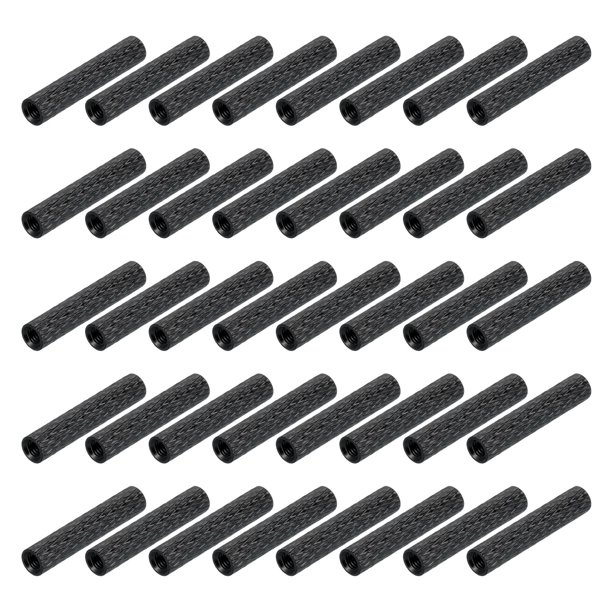 50 piezas M3 x 25mm Espaciador Moleteado de Aluminio para Drone RC Cuadricóptero FPV Drone Piezas DIY (Negro, 5mm OD)