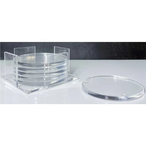 Letrerosmania - Posavasos De Acrílico 6 Unidades + Contenedor