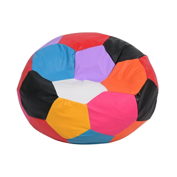 Pouf Pera Multicolor Eco Cuero 120x120x120 cm