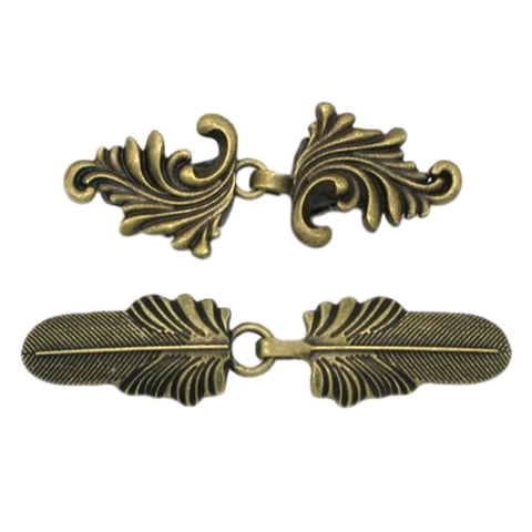 Magideal - 2X Clips Para Suéter De Diseño Vintage, Clips Para Capa, Clips Para Cárdigan, Broches Para Cuello Chal, Broche Para Camisa, Clips Para Niñas Y Mujeres Bronce