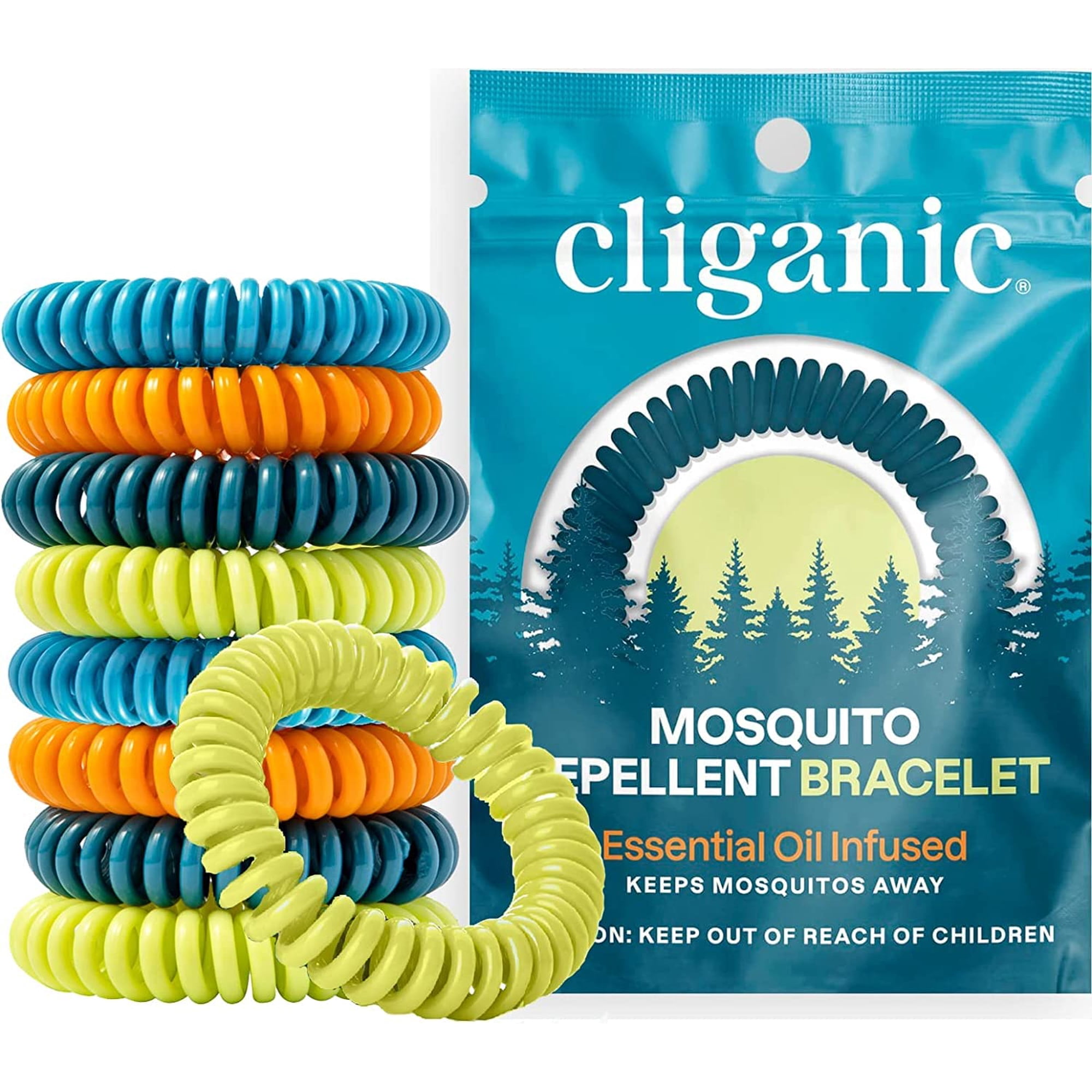 Cliganic - Pulseras Repelentes De Mosquitos Paquete De 50 Unidades Sin Deet