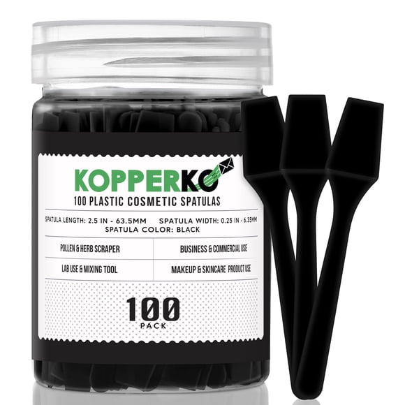 Espátula para loción Kopperko 6 cm, paquete de 100, negro