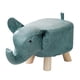 thumbnail image 2 of Banco De Elefante, Taburete Otomano De Almacenamiento De Madera Para Decoración De Habitaciones De Invitados, Azul Al Aire Libre, 2 of 5