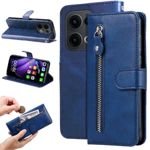Gangxun - Funda Con Cremallera Para Oppo Reno 14F 5G, Carcasa Cartera De Cuero Pu Con Soporte Y Tarjetero