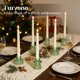 thumbnail image 3 of Portavelas de vidrio verde con ribete - Pack de 12 Turvono, 3 of 7