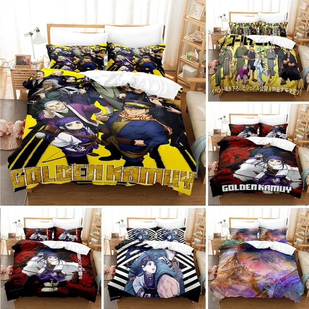 Golden Kamuy Bedding Set Bed Set Aldult Kid Bedroom Duvetcover Sets