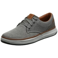 Zapato Skechers Moreno Canvas Oxford Para Hombre, Talla 11, Color Beige