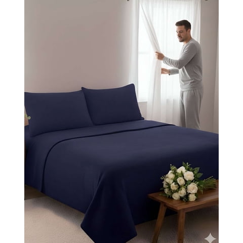 Mylhogar - Sábana De Polar Ultra Suave Máxima Calidez Y Confort Negra King