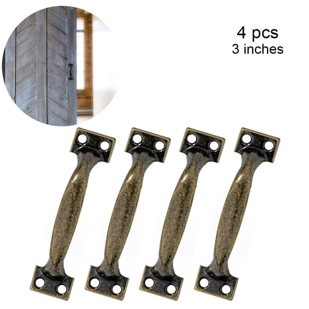4 manijas para puertas de granero, manijas para cercas de madera, manijas vintage para gabinetes de cocina, muebles, cajones, herrajes para gabinetes.