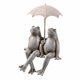 thumbnail image 2 of Estatua de jardín Hi-Line Gift Ltd. Pareja de ranas sentadas con paraguas, 2 of 7