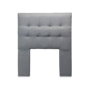 Dec-Hogar - Respaldo De Cama 1.5 Plazas Manarola Tela Gris Claro