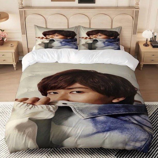 3pcs Abe Liangtai's Face-Covering Fashion Printed Bedding Set