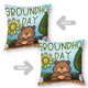 thumbnail image 2 of Día de la Marmota Fundas de almohada de terciopelo con tema, regalos de funda de almohada, decoración para el hogar, cojín de lanzar, regalo de cumpleaños para fans y parejas.66*66cm., 2 of 6