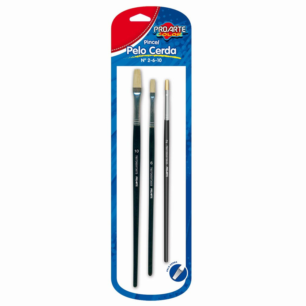Pincel Pelo Cerda 3 Un N° 2-6-10 1 Un Proarte