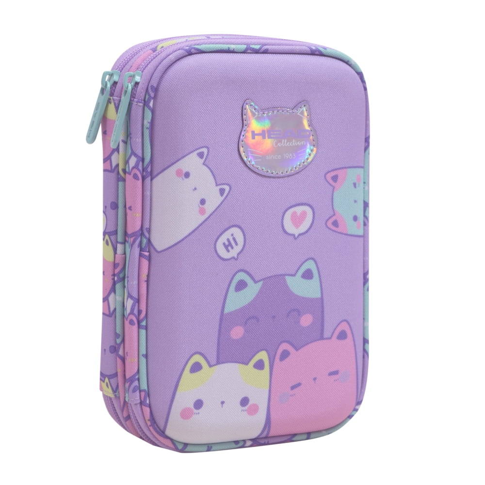 Estuche Duro Infantil Mujer Box Gatos Pastel Head