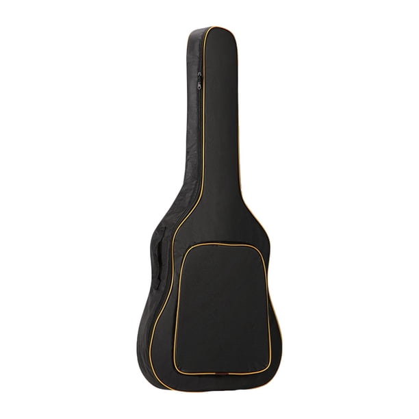 Bolsa para guitarra, mochila acolchada, correa de hombro ajustable portátil con bolsillos frontales, estuche de transporte para guitarra acústica de 4 Naranja