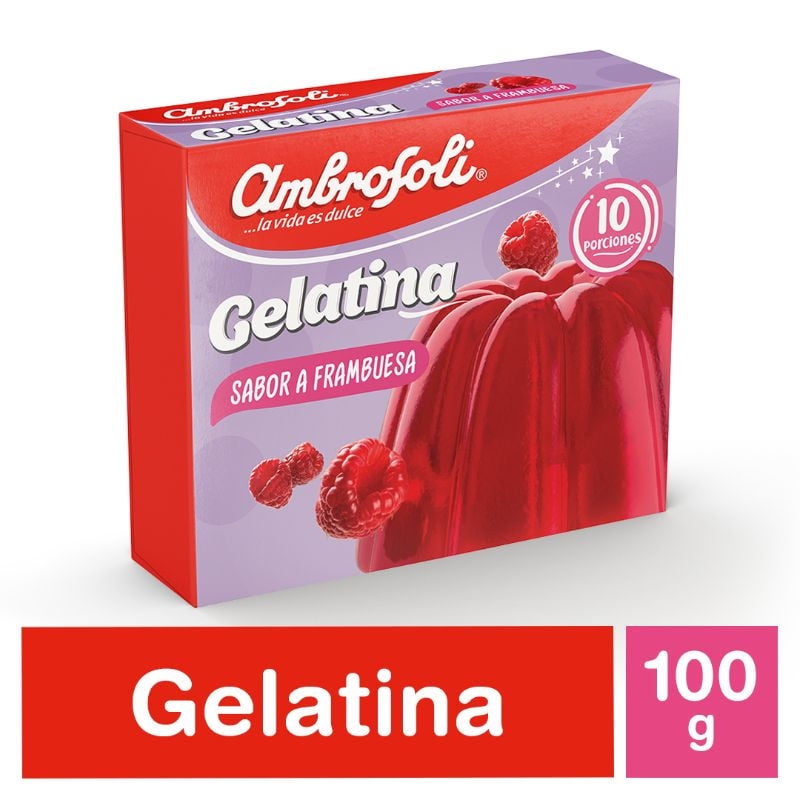 Gelatina Frambuesa 100 g Ambrosoli