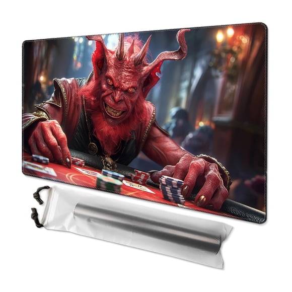 Tapete de juego Komick 61x36 cm para TCG Magic con zonas y bolsa