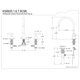 thumbnail image 2 of Grifo Kingston Brass Manhattan KS8926CML níquel pulido, 2 of 2