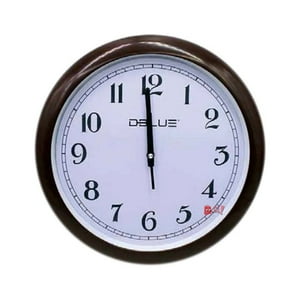 Dblue - Reloj Para Pared De 15.7 Pulgadas Borde Café Oscuro - Ps