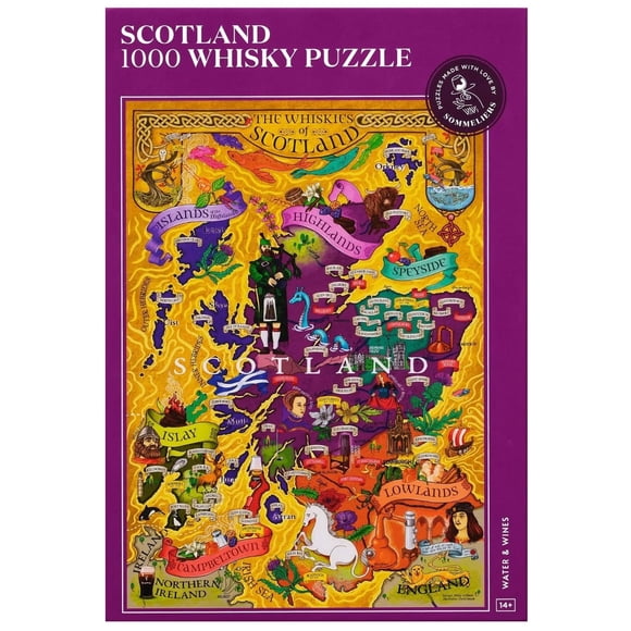 Rompecabezas WATER & WINES de 1000 piezas – Whisky Escocia – Regalo