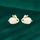 thumbnail image 1 of Chinese Style Jade Rabbit Bracelet Necklace Earrings 3pcs/Set 18K Gold Plated Jewelry For Women Girls BFF Gift Easter Bunny, 1 of 3