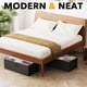 thumbnail image 5 of Caja de almacenamiento SpaceAid 79 cm, pack de 2, negra, para bajo la cama, 5 of 7