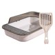 thumbnail image 2 of Caja De Arena Para Gatos, Orinal Para Gatos, Lavabo Para Arena Para Gatos, Bandeja De Arena Para Mascotas Con Parte Superior Abierta, Transparente Y Blanco, 2 of 5