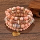 thumbnail image 1 of Heart Charm Beads Layered Bracelet Set Pompomia Bracelet Charm Vintage Jewelry Valentine's Day Gift, 1 of 5