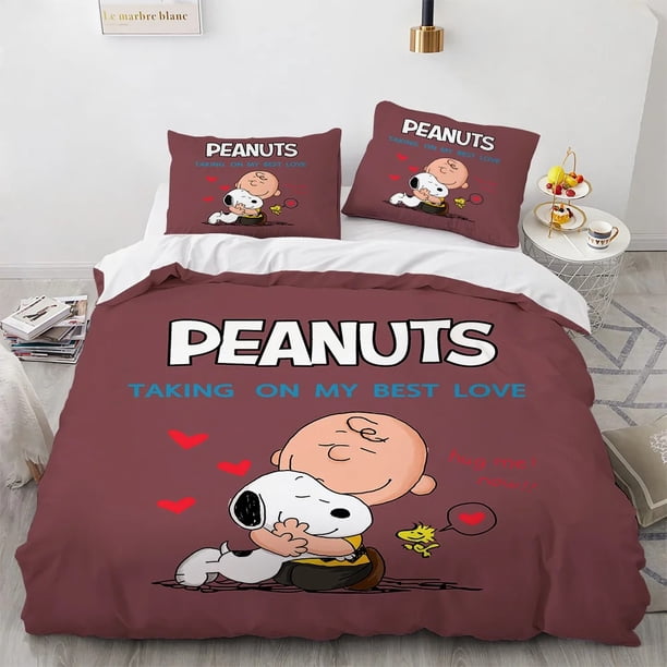 Snoopy bedding set 3D digital printing duvet cover pillowcase soft 100% polyester bedding children's gift home comforter sets Bed Sheets