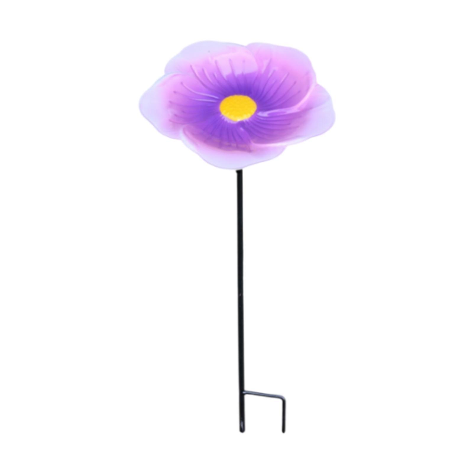 Magideal - Baño De Pájaros De 20 Pulgadas De Altura, Adorno De Baño Para Pájaros, Decoración Decorativa, Patrón Floral, Alimentación, Comedero Ligero Para Pájaro Púrpura