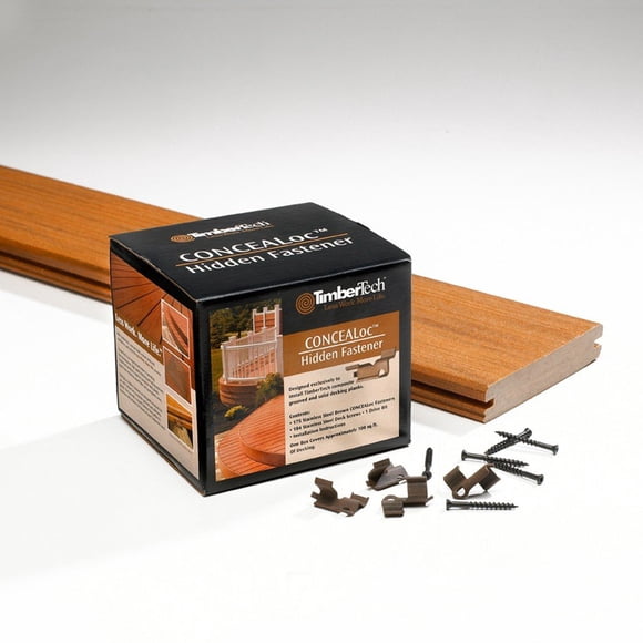 Sujetadores TIMBERTECH CONCEALoc con tornillos, caja de 175