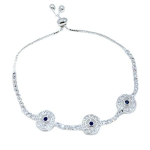 Nordvik London - Pulsera Triple Ojo Turco, Circón Azul